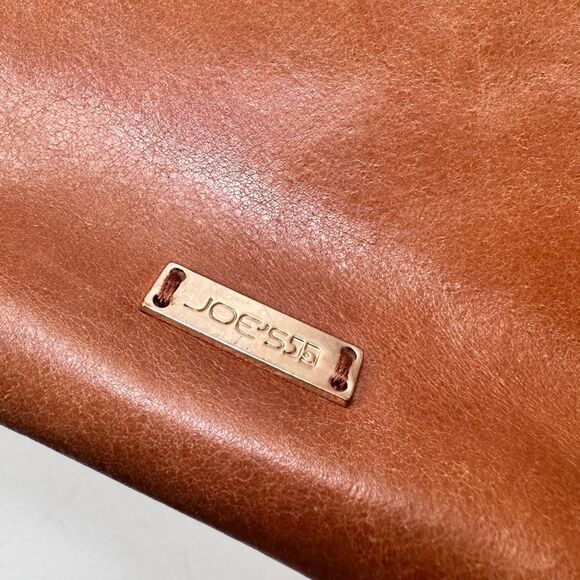Joe’s Jeans Expandable Saddle Brown Leather Tote / Shoulder Bag - Picture 11 of 16